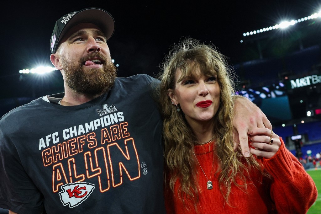 Travis Kelce reage à música ‘Wood’, em que Taylor Swift canta sobre parte íntima dele