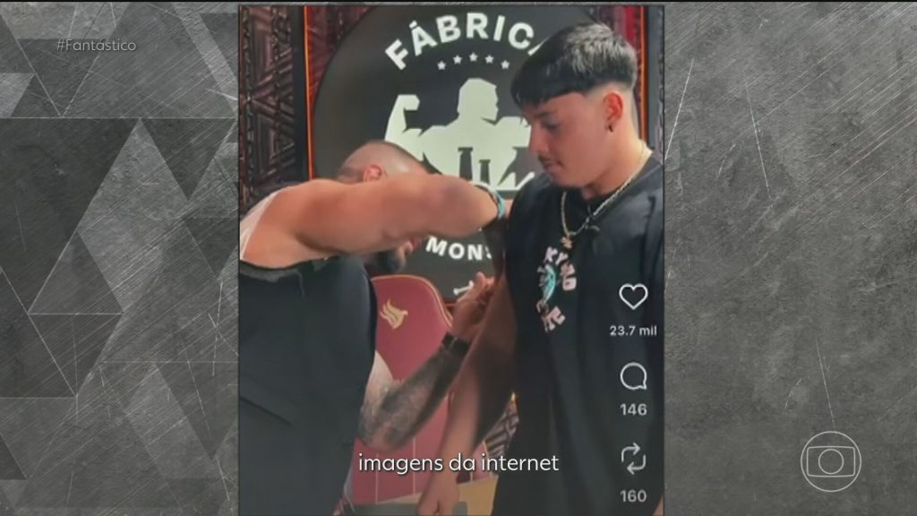 Gabriel Ganley recebeu aplicação de anabolizante de Léo Stronda em vídeo nas redes; influenciador diz estar arrependido